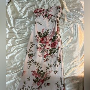 Princess Polly Pink and Green Floral Maxi Dress
